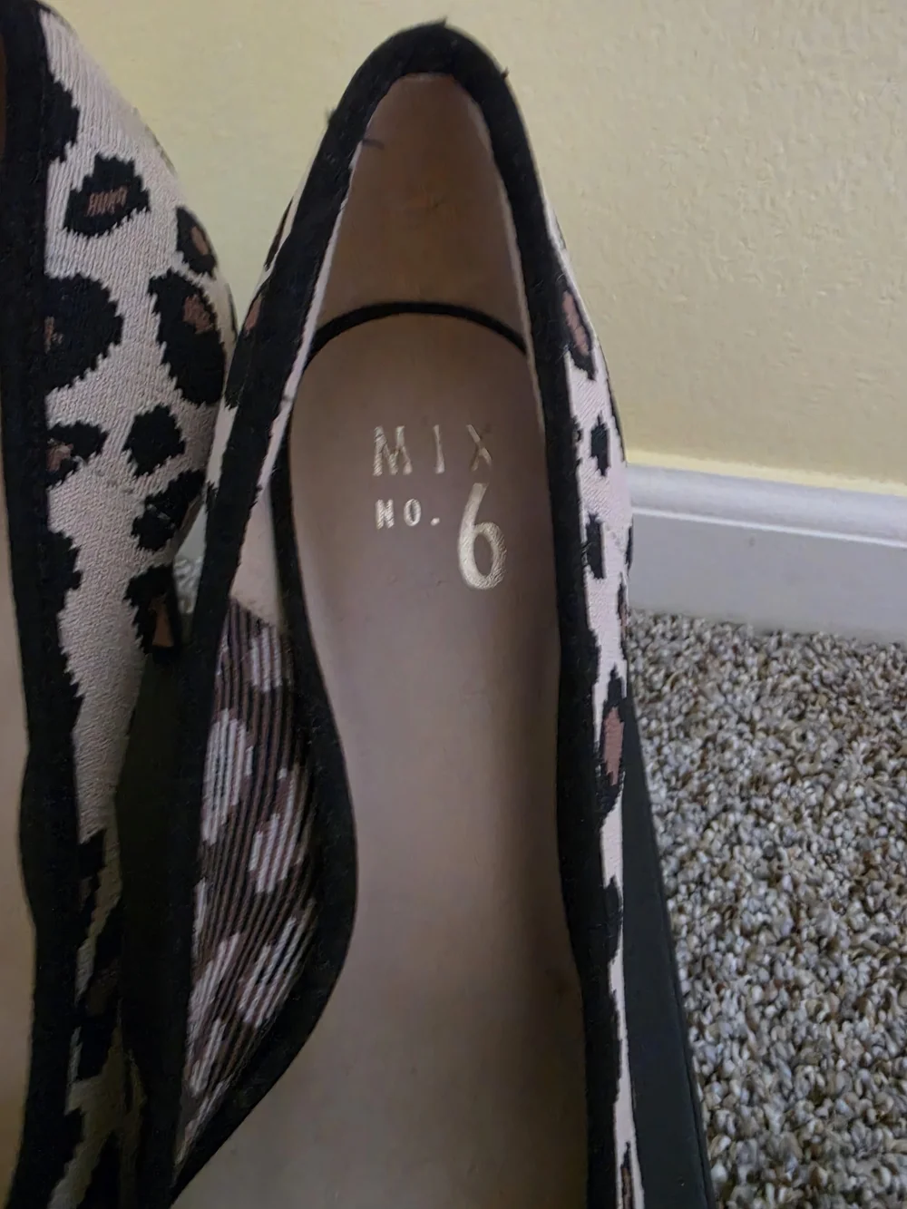 Mix No. 6 Leopard-Print Pointed-Toe Pumps in Beige and Black